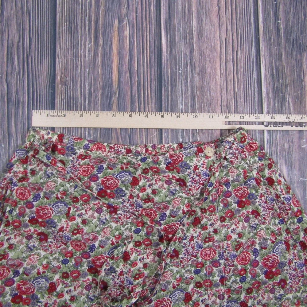 Carole Little Sport Womens Medium Floral Culotte Shorts Vintage USA Cotton